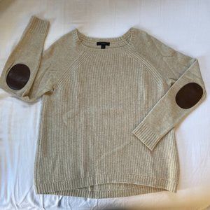 J. Crew Wool Sweater with Leather Elbow Patches Size XS